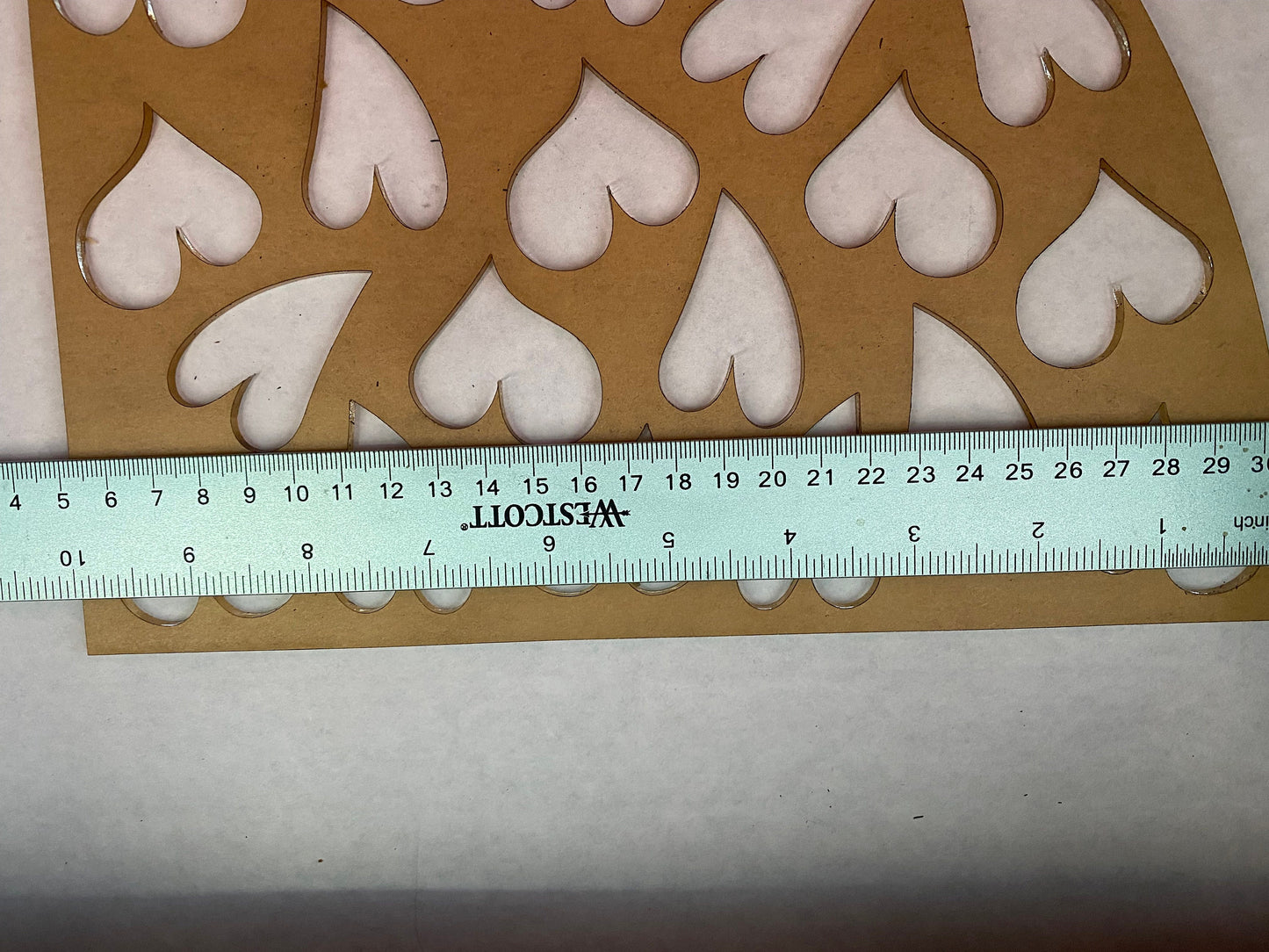 Reusable acrylic bleaching sleeve stencil whimsy hearts