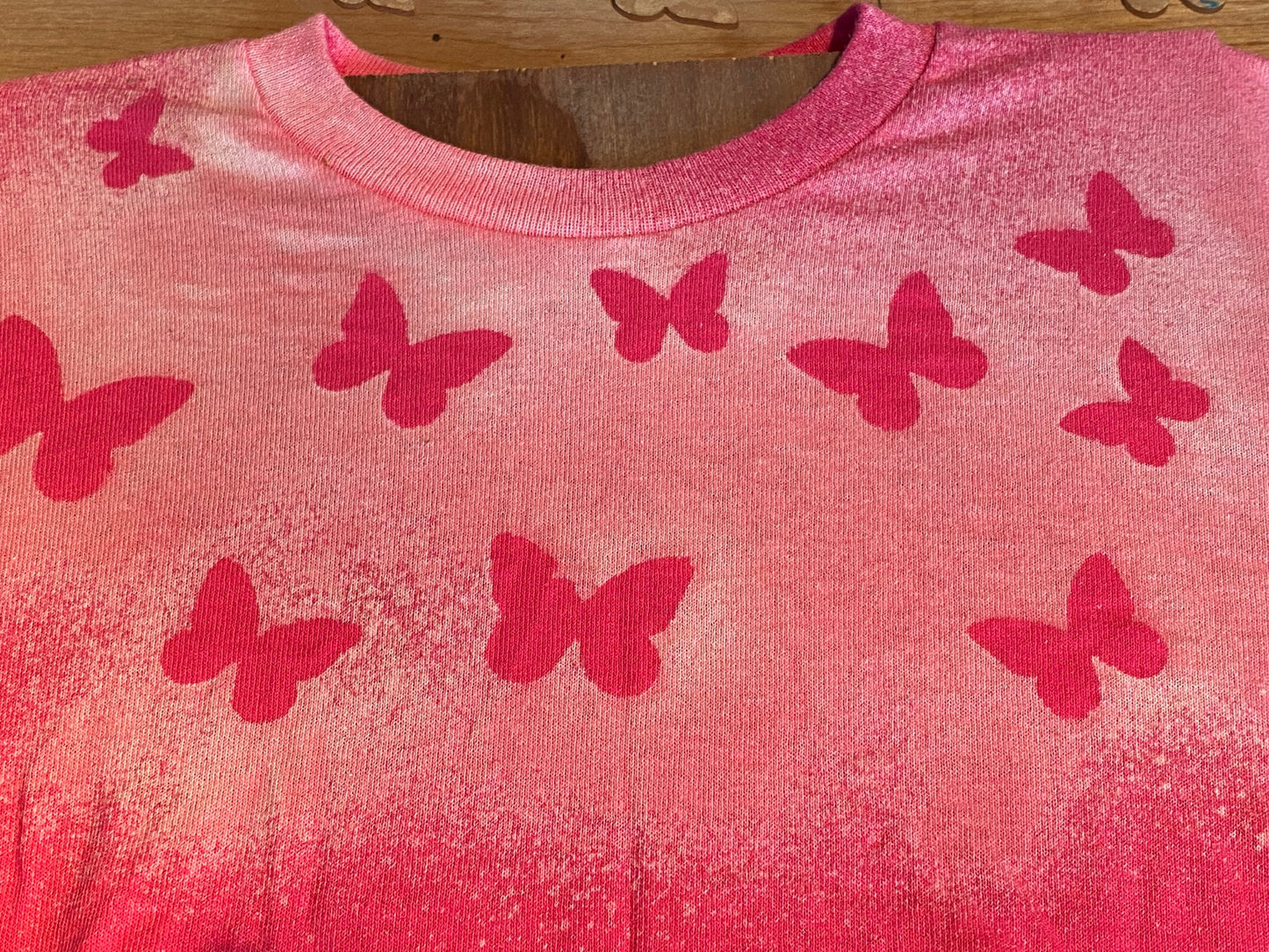 Reusable acrylic bleaching sleeve stencil Butterflies.