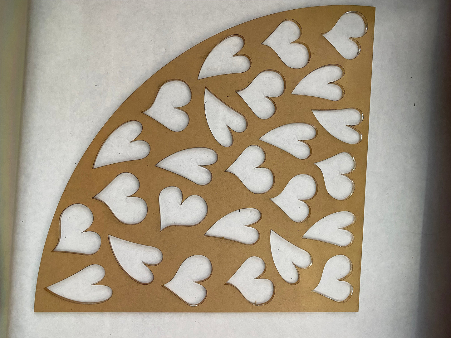 Reusable acrylic bleaching sleeve stencil whimsy hearts
