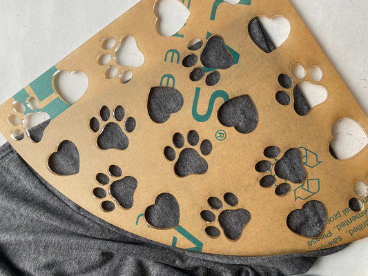 Reusable acrylic bleaching sleeve stencil dog paws and hearts