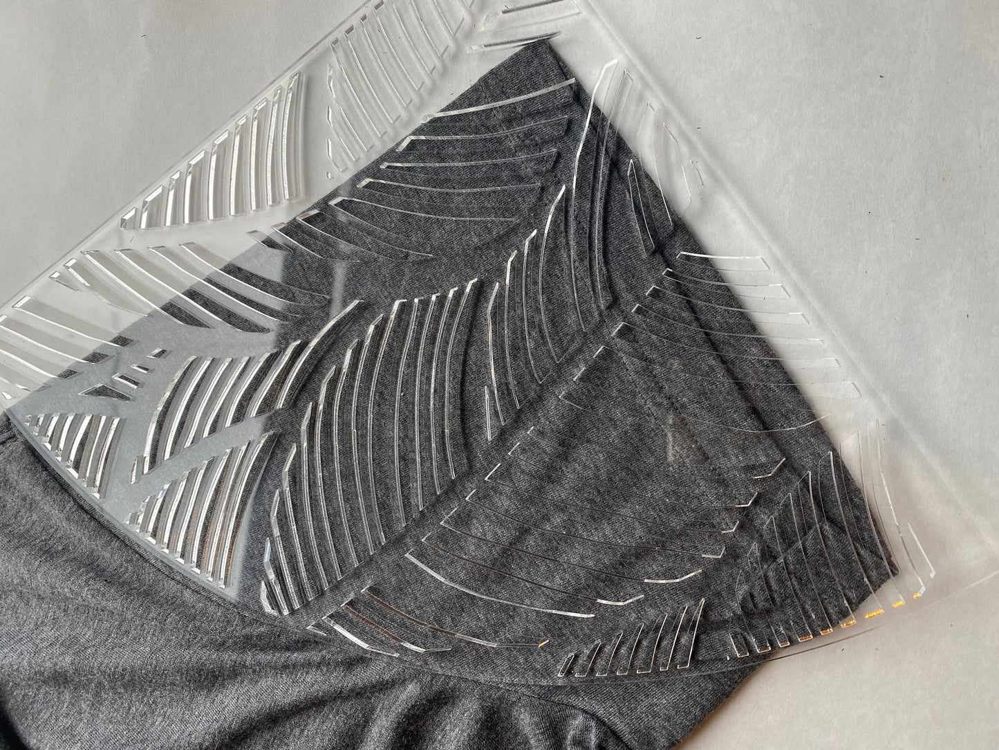 Reusable acrylic bleaching sleeve stencil boho leaves