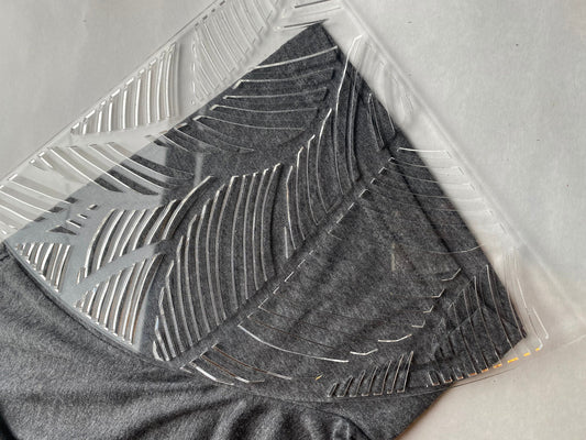 Reusable acrylic bleaching sleeve stencil boho leaves