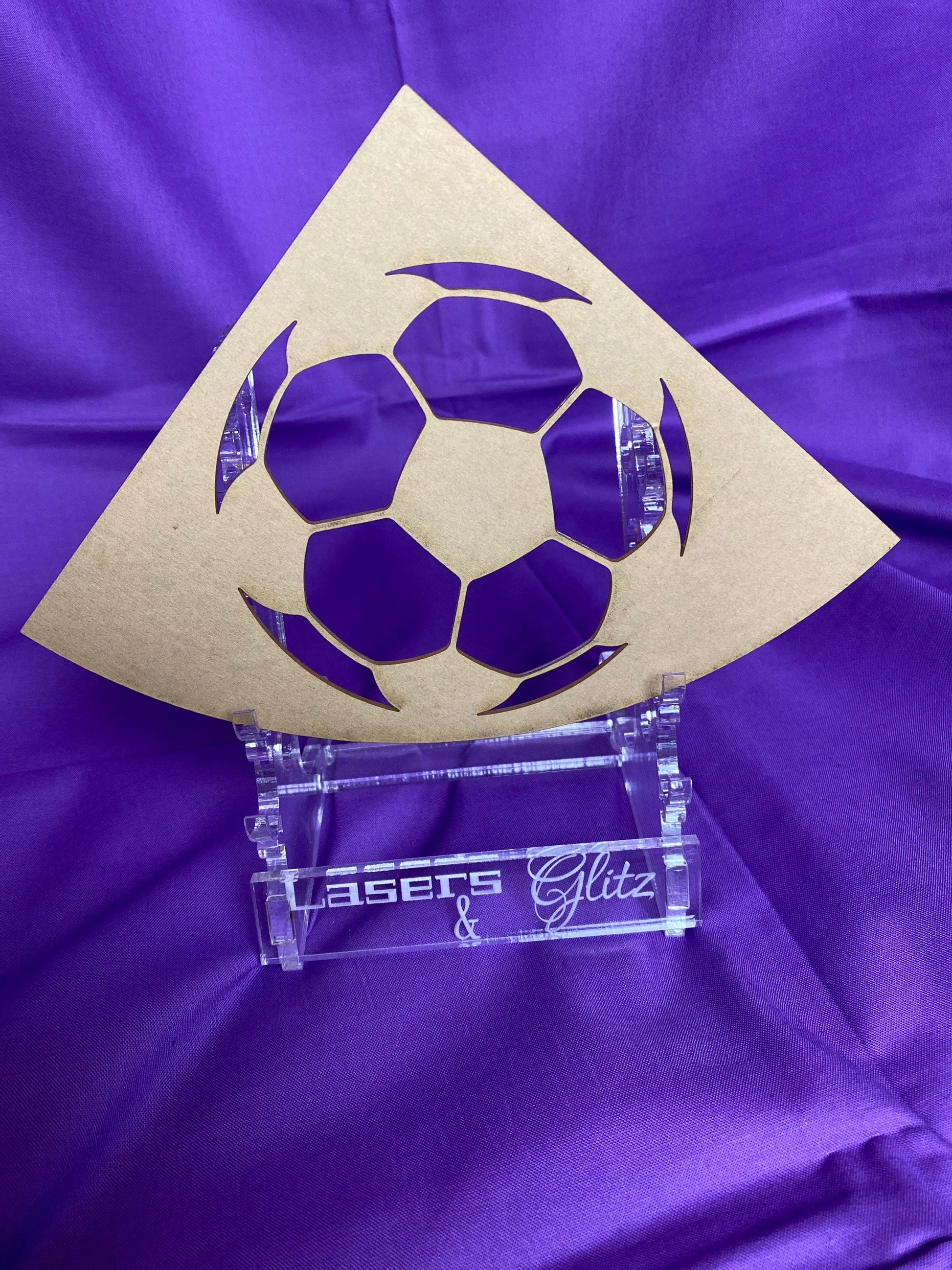 SMALL acrylic bleaching stencil SOCCER BALL