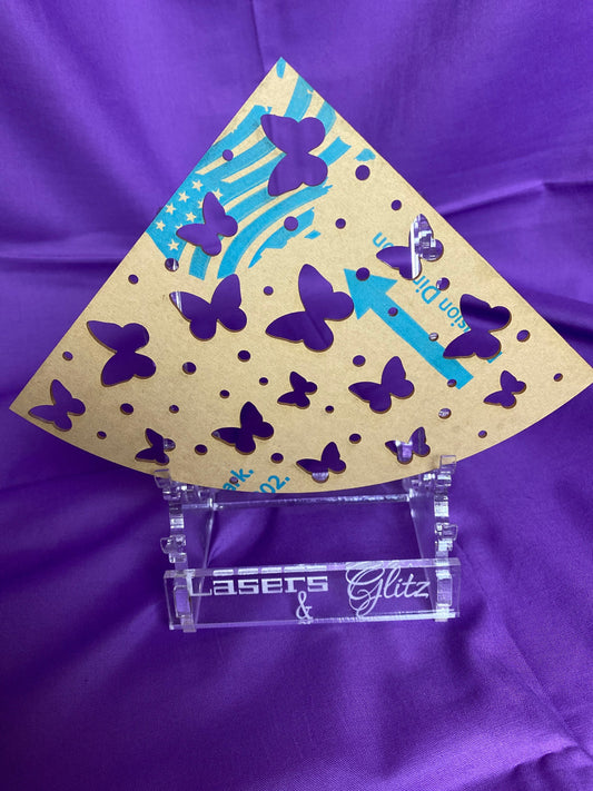 SMALL acrylic bleaching stencil BUTTERFLY
