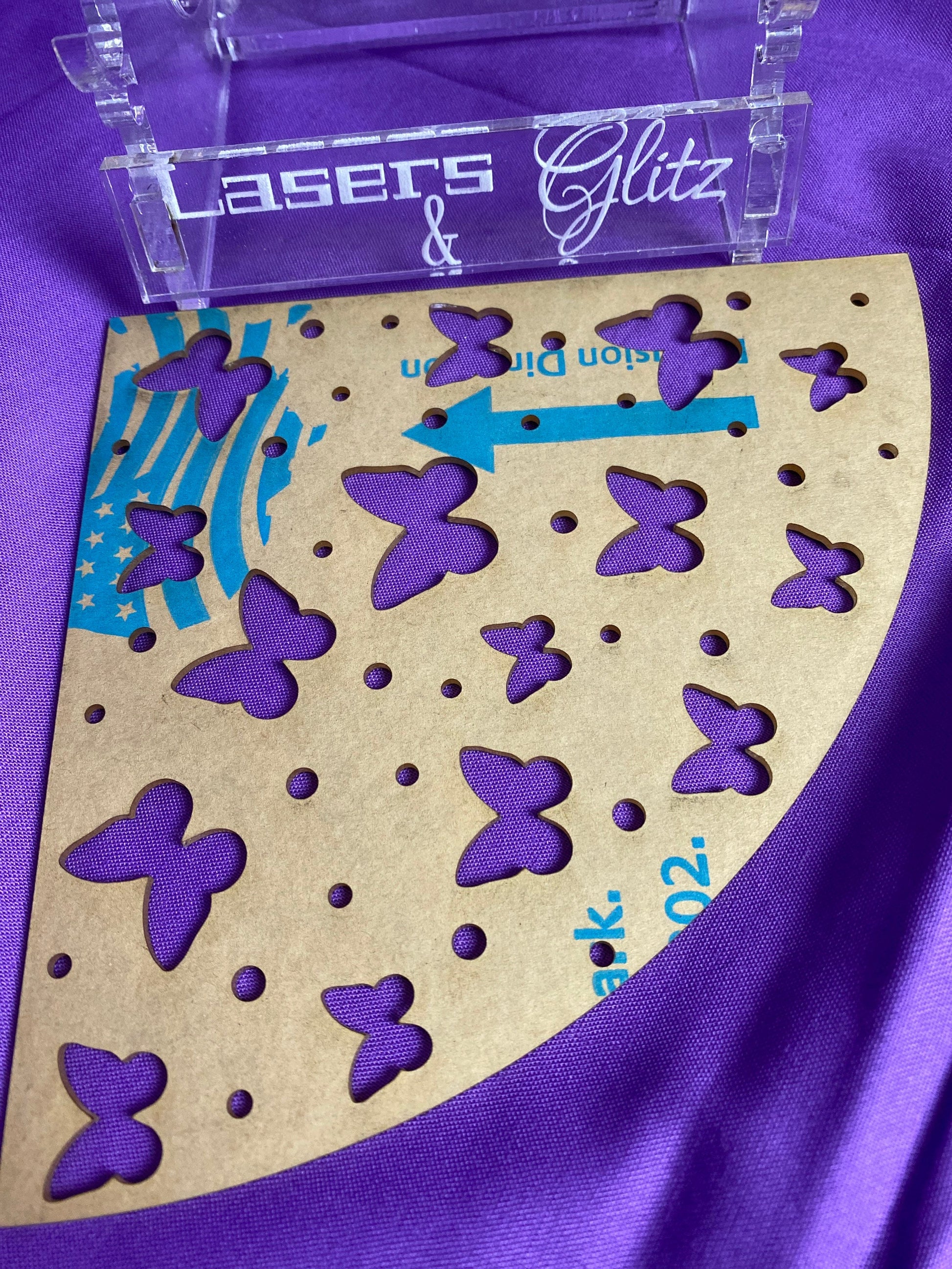 SMALL acrylic bleaching stencil BUTTERFLY