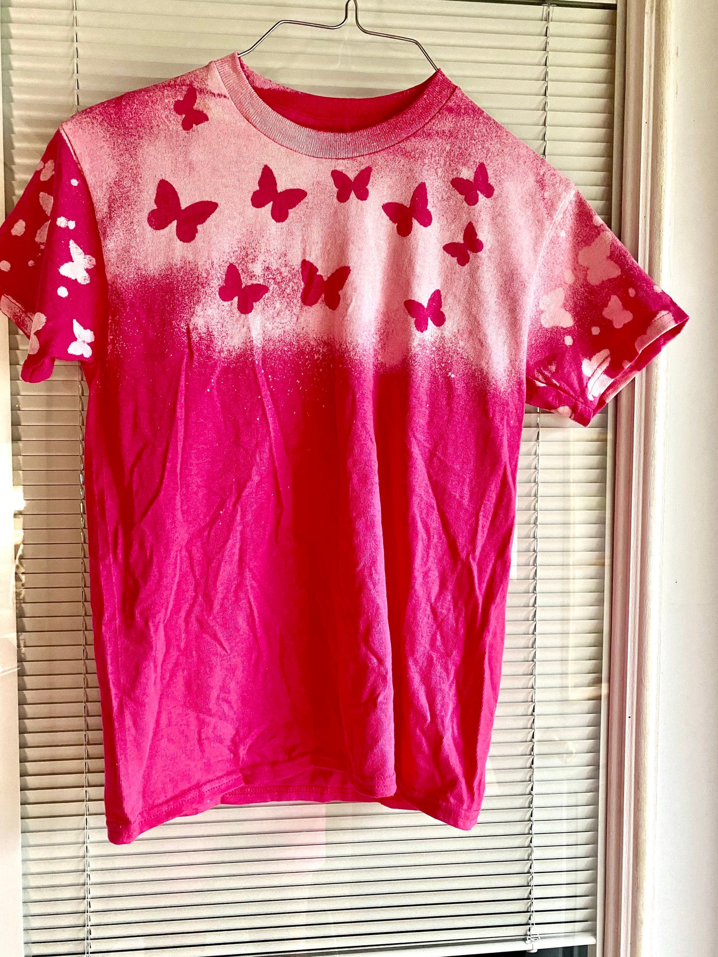 Reusable acrylic bleaching sleeve stencil Butterflies.