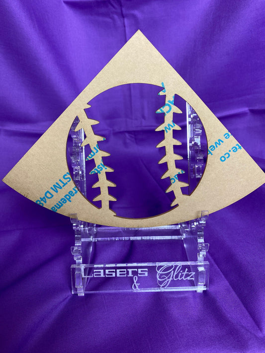 SMALL acrylic bleaching stencil BASEBALL SOFTBALL