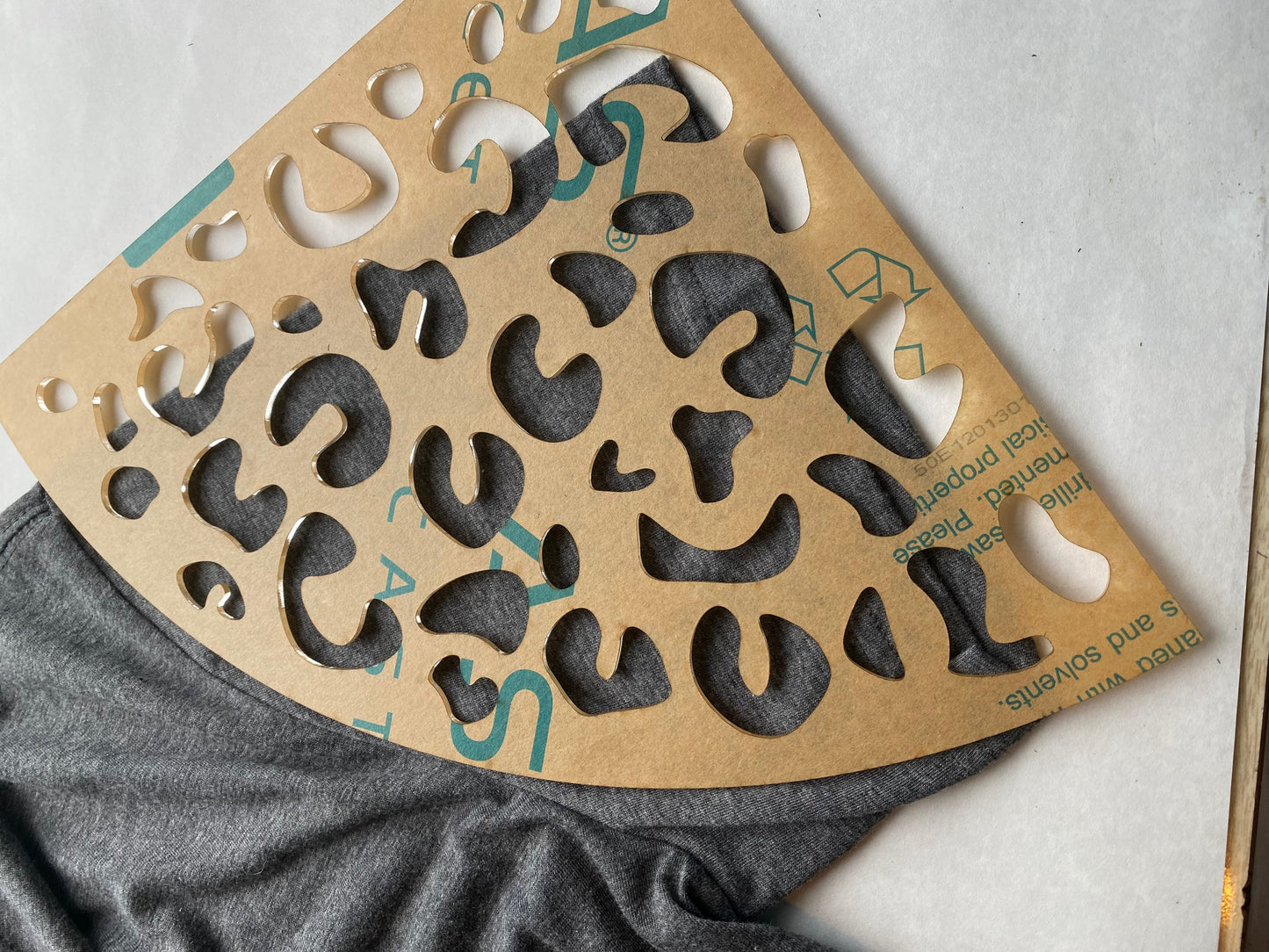 Reusable acrylic bleaching sleeve stencil Leopard spots