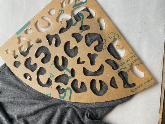 Reusable acrylic bleaching sleeve stencil Leopard spots