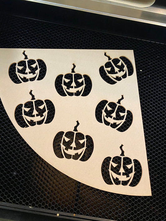 Halloween Reusable acrylic bleaching sleeve stencil Jack o lantern