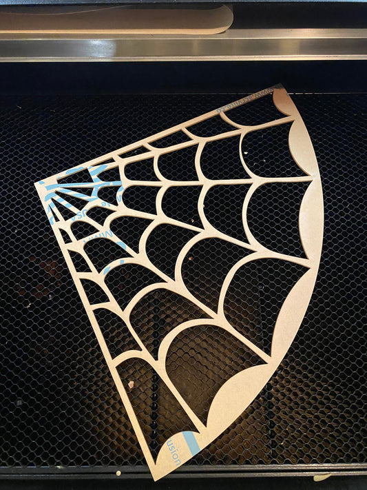 Halloween Reusable acrylic bleaching sleeve stencil Spider web