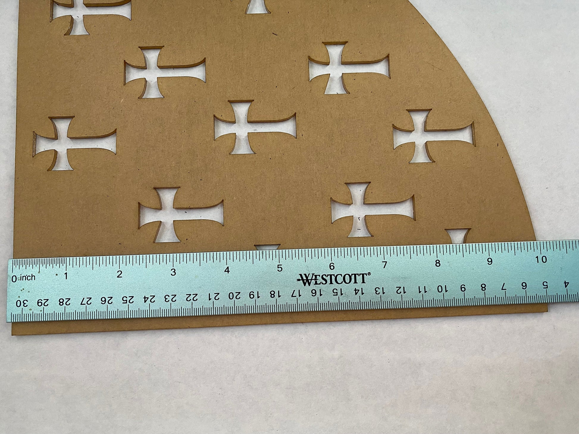 Reusable acrylic bleaching sleeve stencil large crosses