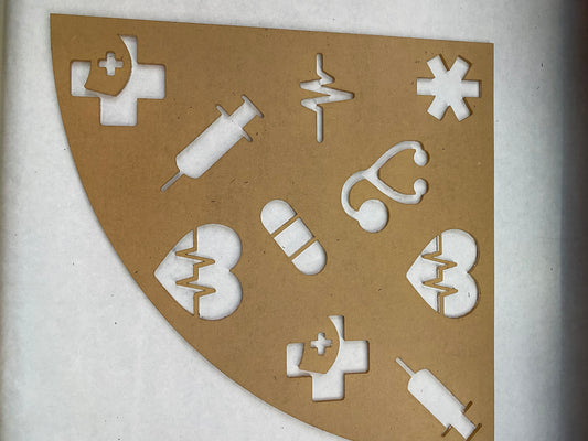 Reusable acrylic bleaching sleeve stencil nurses