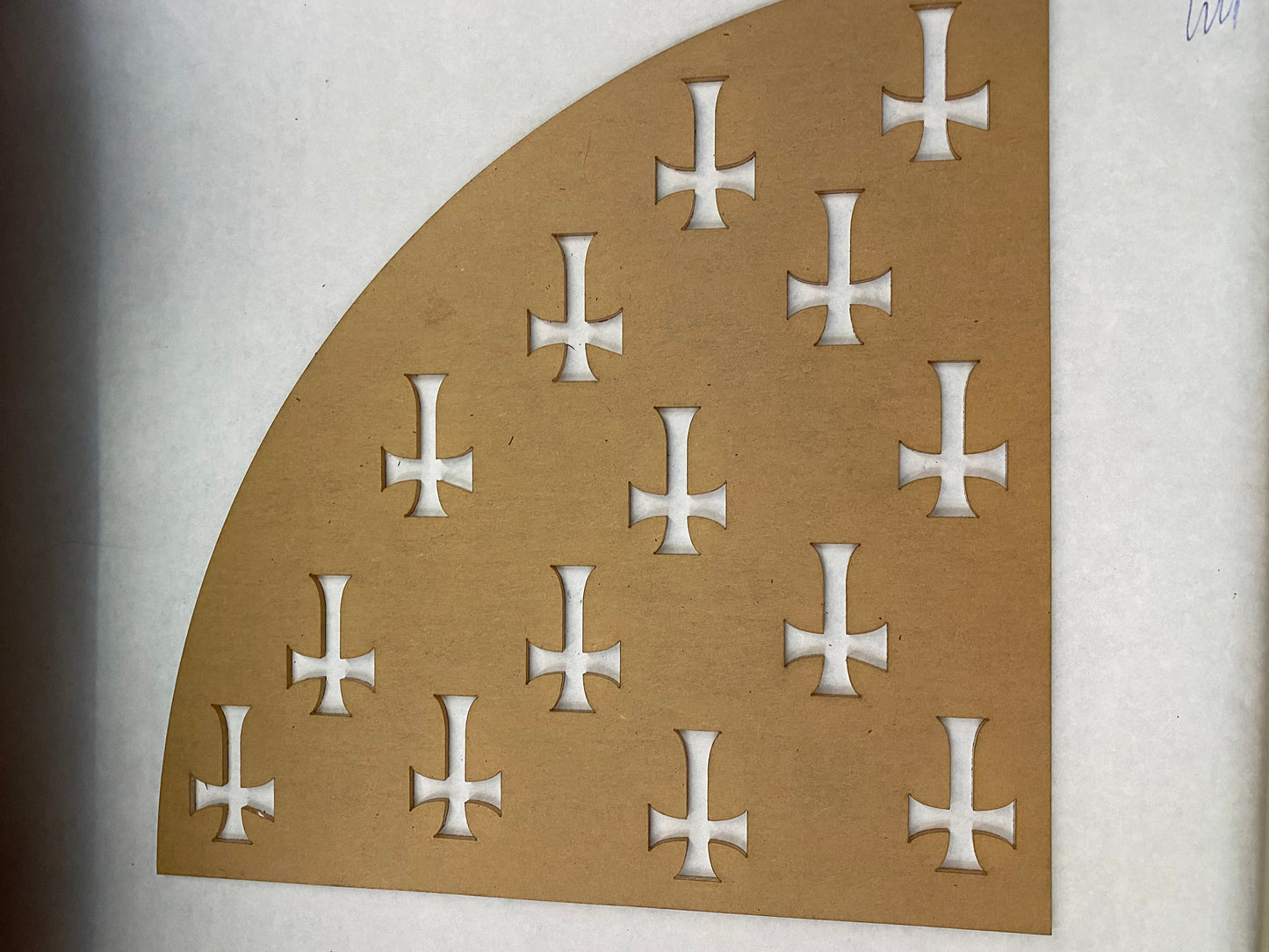 Reusable acrylic bleaching sleeve stencil large crosses